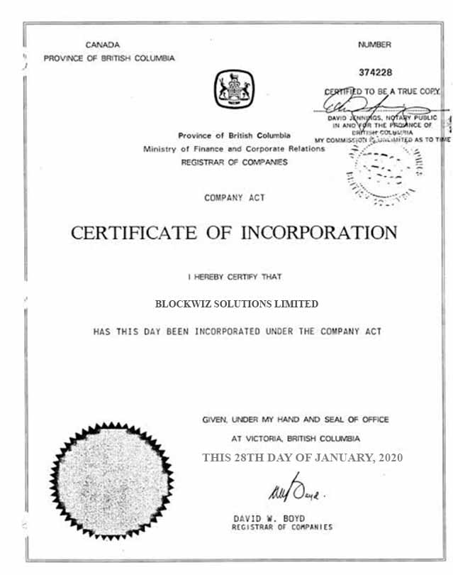 Certificate